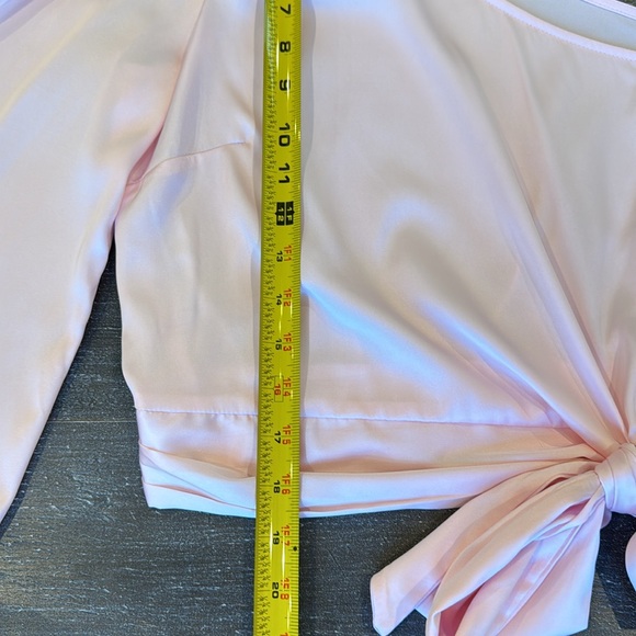 Sugarlips Avalon One Shoulder Waist Tie Satin Top size S Assymetrical - Picture 6 of 9
